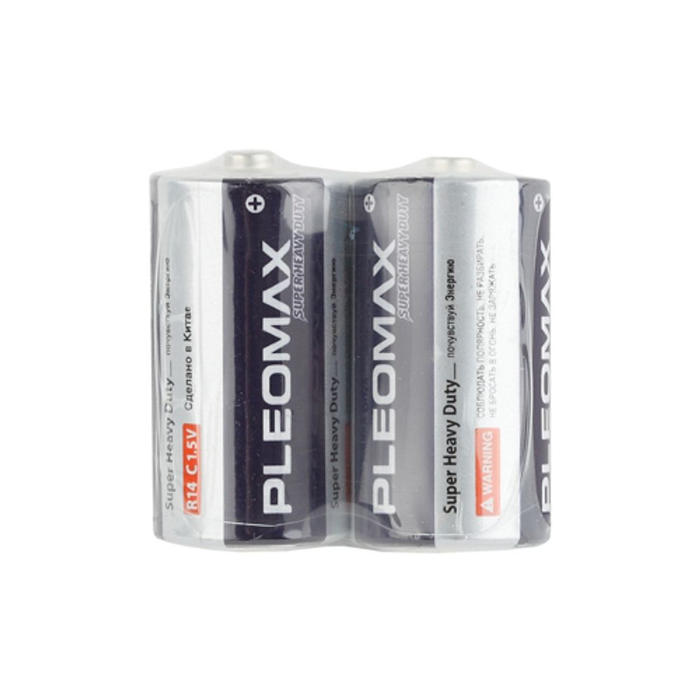 Батарейки Pleomax R14-2S SUPER HEAVY DUTY Zinc | Батарейки Солевые