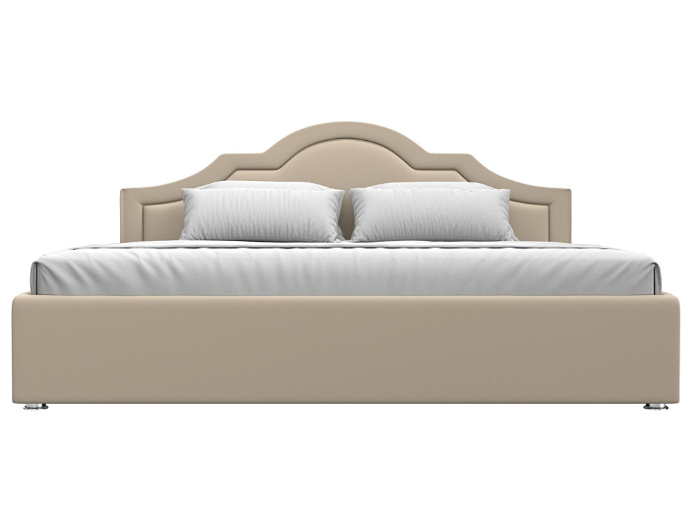 Кровать интерьерная Афина 200, Бежевый, Экокожа, 108340