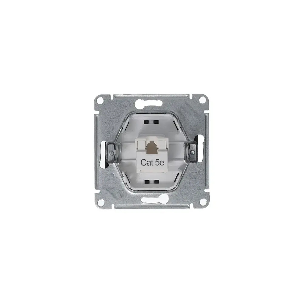 GLOSSA РОЗЕТКА компьютерная RJ45 кат. 5e, механизм, АНТРАЦИТ