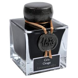 Чернила во флаконе Herbin Prestige 1670 50 мл Gris Orage темно-серые с золотыми блестками (15009JT) 1