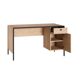 Стол письменный Брюс 12.157 Battle rock FSC Santiago, Ель карпатская, Черный