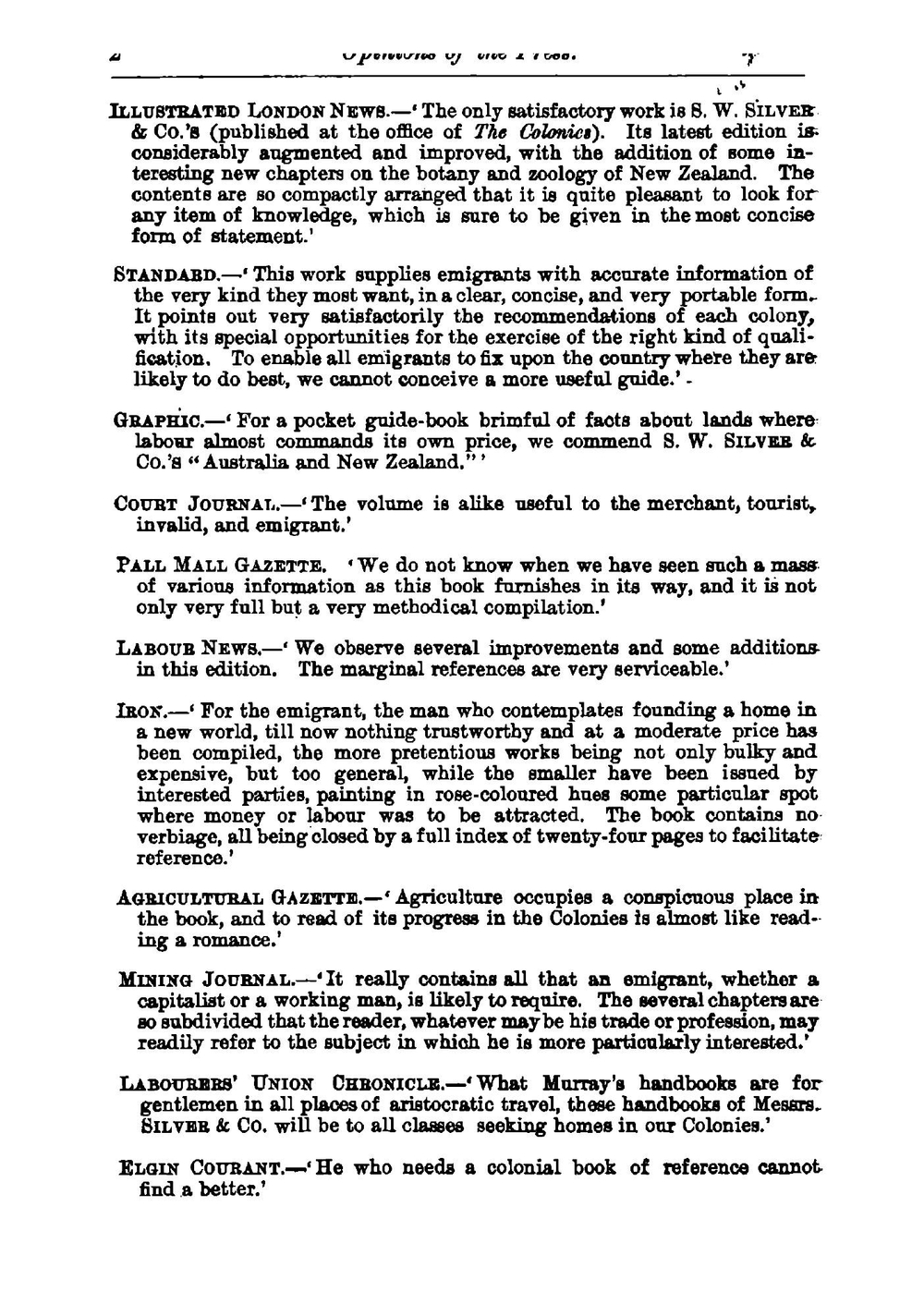 Handbook for Australia & New Zealand | S.W. Silver