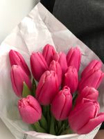 Букет из 15 розовых тюльпанов