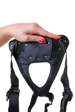 Черные трусики для страпона Master (Цвет: черный)