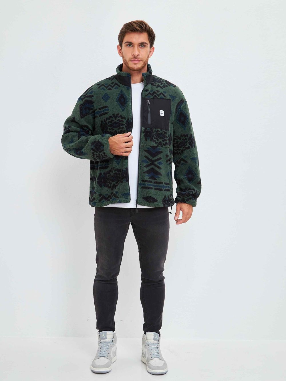 Толстовка Kefirmaykifer Флисовая Zip зеленая