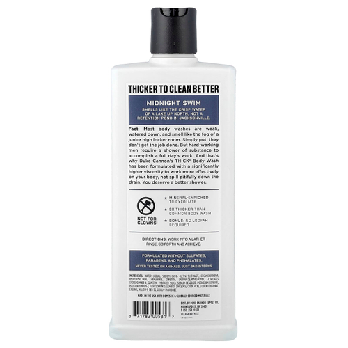 Duke Cannon Supply Co., Thick®, гель для душа, полночное купание, 532 мл (18 жидк. унций)
