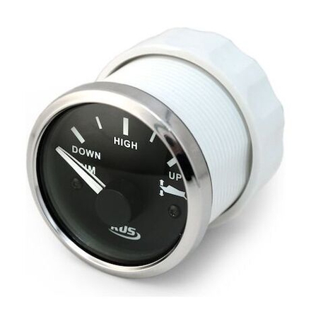 Трим-указатель 190-0 Ом, черный циферблат, нержавеющий ободок, д. 52 мм