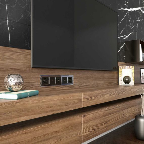 Рамка Werkel на 5 постов Diamant черный W0051208 4690389158872