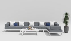 Hacienda, набор белый/серый, алюминий