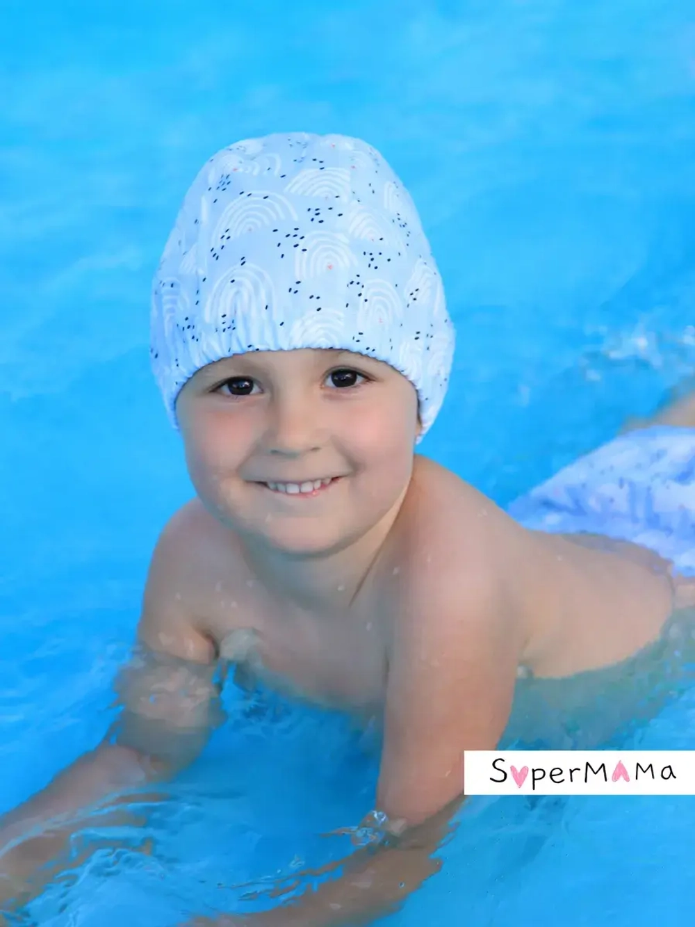 Шапочка для плавания детская непромокаемая для бассейна