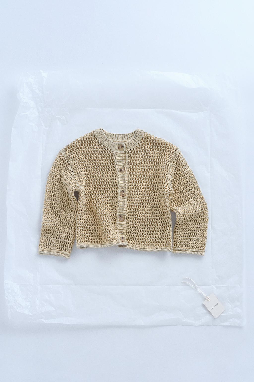 ZARA КАРДИГАН ИЗ ХЛОПКА И ЛЬНА — TIMELESZ, СВЕТЛЫЙ ХАКИ