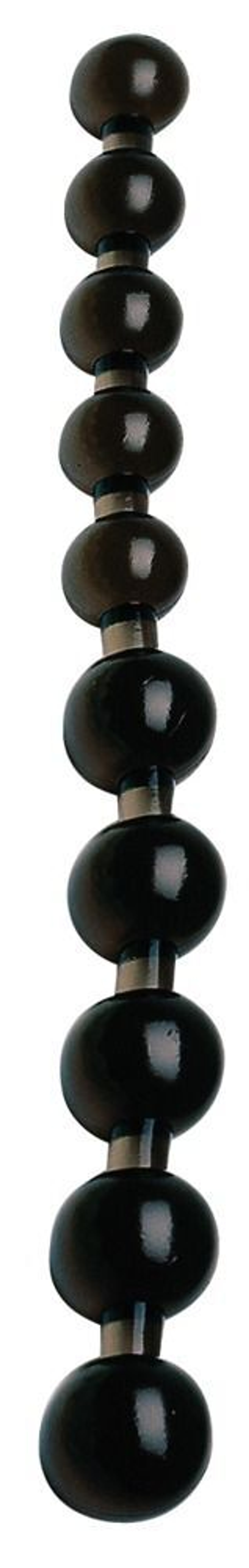 Чёрные анальные бусы Anal Pearls Black - 27,5 см. (Цвет: черный)