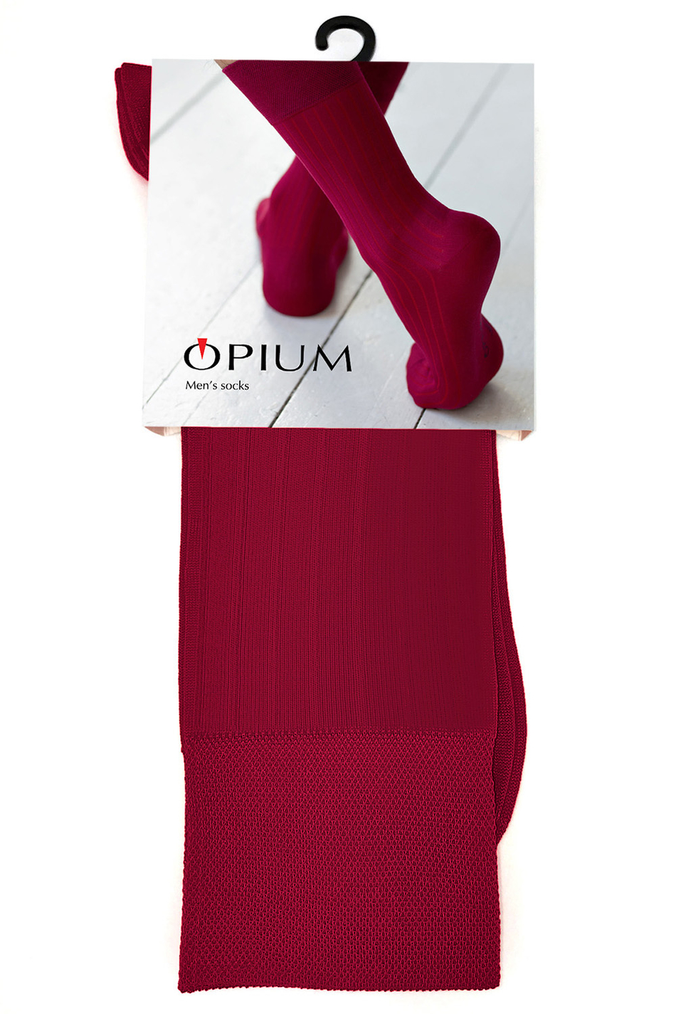 Мужские носки Premium "в рубчик" Бордовый