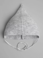 Чепчик детский вязаный на завязках