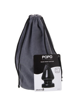 Анальная втулка TOYFA POPO Pleasure Draco β, PVC, черная, 21 см, Ø 11,5 см