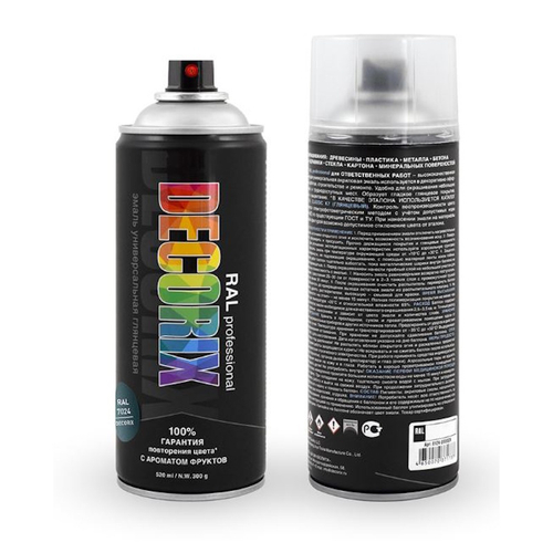 Эмаль аэроз. DECORIX акрил. Professional RAL 7024 графитовый серый 520мл  0138-7024 DX