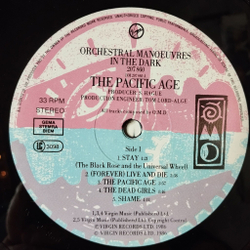 Винтажная виниловая пластинка LP Orchestral Manoeuvres In The Dark The Pacific Age (Germany 1986)