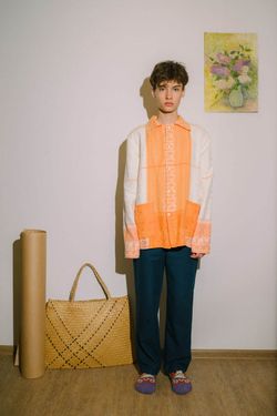 Рубашка Linen Orange Juice Shirt orange