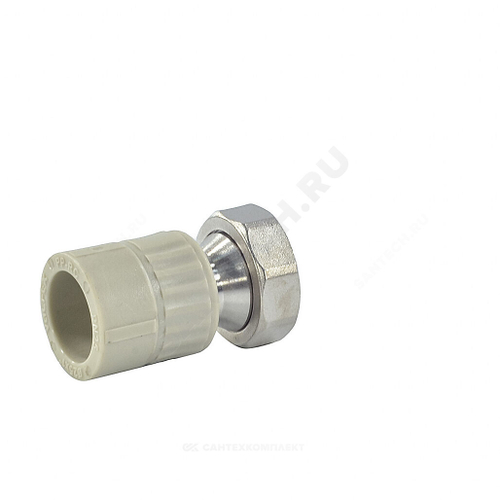 Муфта PP-R комбинированная серая Дн 32х1 1/4" с накидной гайкой VALFEX 10139132Г
