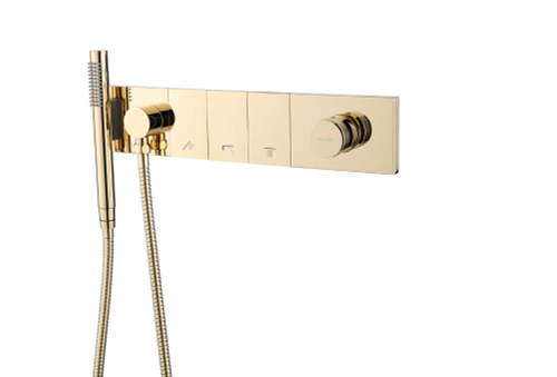 Смеситель ZODIAC с ручным душем GOLD