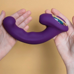 Вакуумный стимулятор клитора с вибратором Phoenix сливовый 18 см