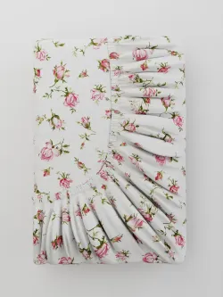 Постельное белье Полисатин Мечта "Бутоны роз" семейное Наволочка 50х70 см 2 шт Простынь на резинке 160x200 см Пододеяльник 145x215 см 2шт