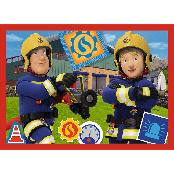 Pazl / Пазлы / Puzzles - "4in1" - The Adventures of Fireman Sam / Prisma A&amp;D Fireman Sam
