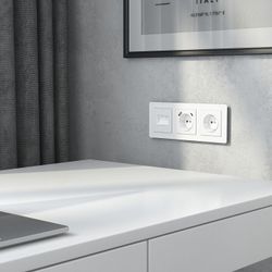 Накладка для розетки Ethernet RJ-45 Werkel белый акрил W1191141