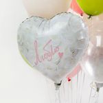 Шар (18''/46 см) Сердце, Люблю (симфония роз), Белый, 1 шт. в уп.