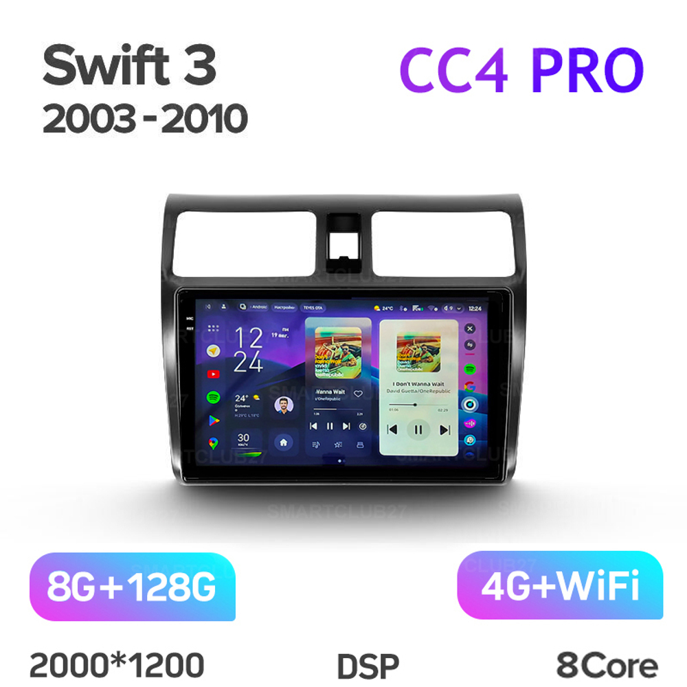 Teyes CC4 Pro 10,2" для Suzuki Swift 2003-2010