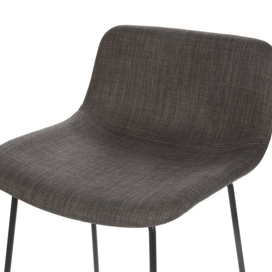 Барный стул Neo с мягкой серой обивкой