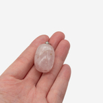 Крупный кулон из натурального розового кварца, 33*19мм