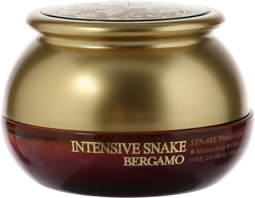 [Bergamo] Intensive Snake Syn-ake Wrinkle Care Cream - Антивозрастной крем со змеиным ядом, 50 гр