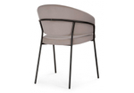 Стул на металлокаркасе Woodville Лео латте Brendy Smoke 04, черный, ножки черные