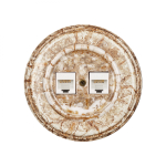 Розетка RJ45 информационная двойная, керамика, цвет мрамор B1-302-09