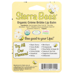 Sierra Bees, органический бальзам для губ, крем-брюле (ваниль), 4 шт. по 4,25 г (0,15 унции) в упаковке