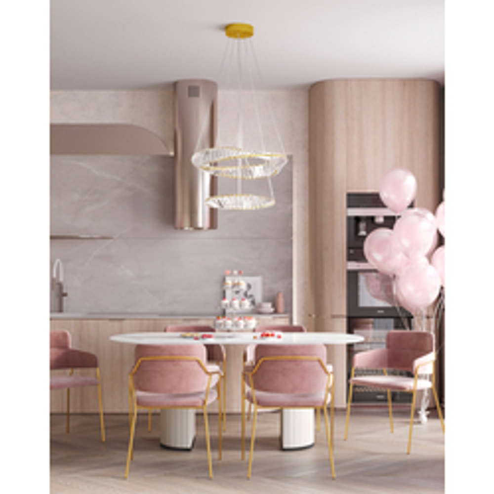 Стул Полин велюр розовый