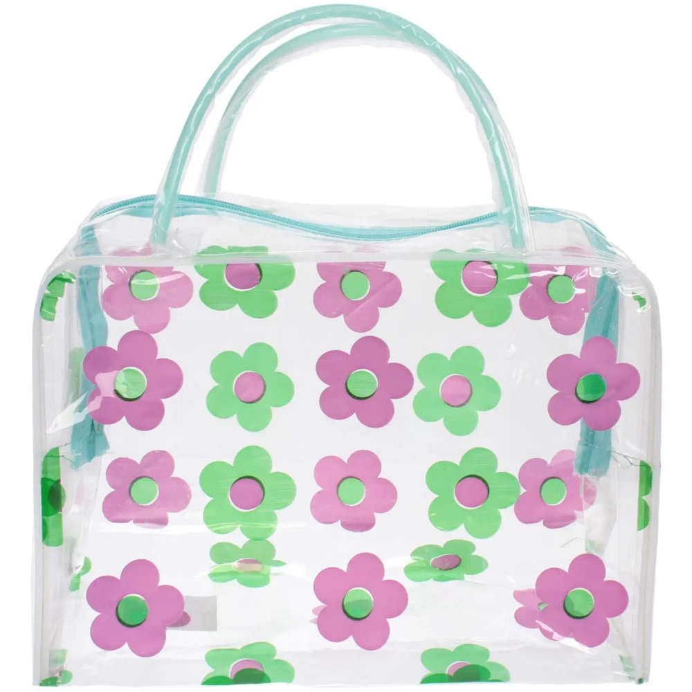 Косметичка «Adventure - Peas», цветы, цвет мятный, 24*17см