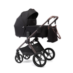 Коляска 2 в 1 Peppy Monaco thermo Black (черный), рама серо-коричневая