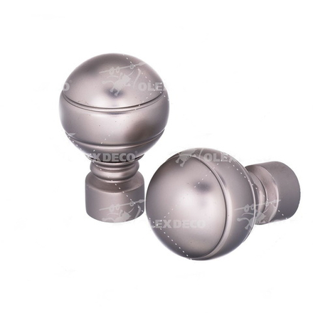 Наконечники "Паола" для труб кованых карнизов d19 мм, цвет хром матовый