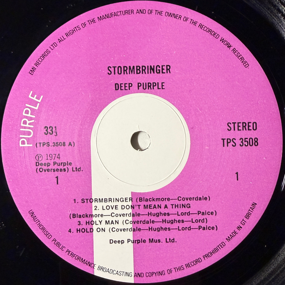 Deep Purple ‎– Stormbringer (Англия 1974г.)