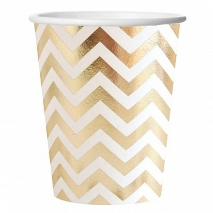Стаканы  Зигзаг Розовое золото 180 мл 6 шт.
