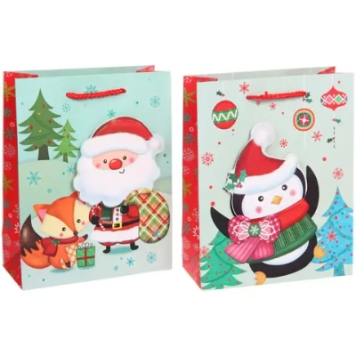 Пакет подарочный «Мультяшные звери» 18*23*8 см, микс