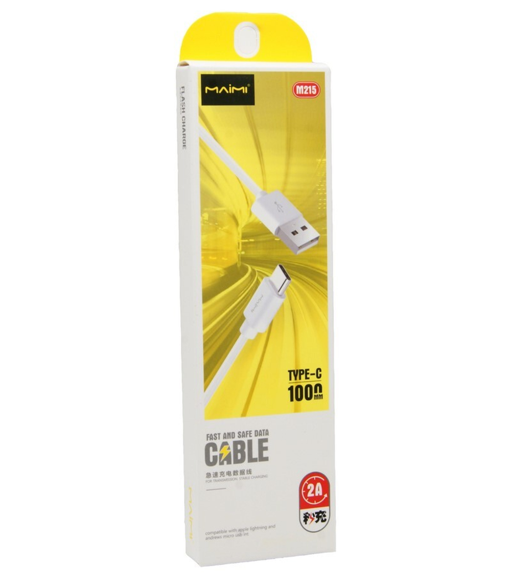 Кабель USB - TypeC MAIMI M215 2A (белый) 1м