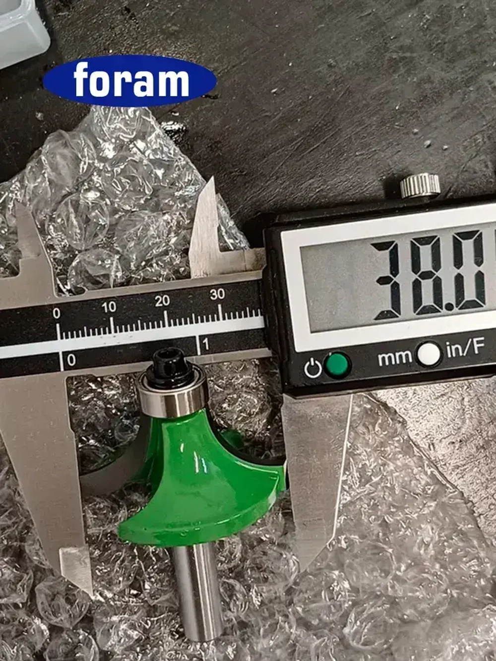 Фреза кромочная, калевочная Z2 Foram, R12.7, хвостовик 8мм, подшипник 12,7мм