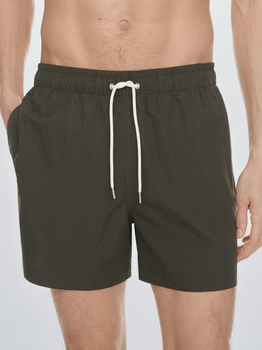 Massimo Dutti Однотонные плавки, хаки
