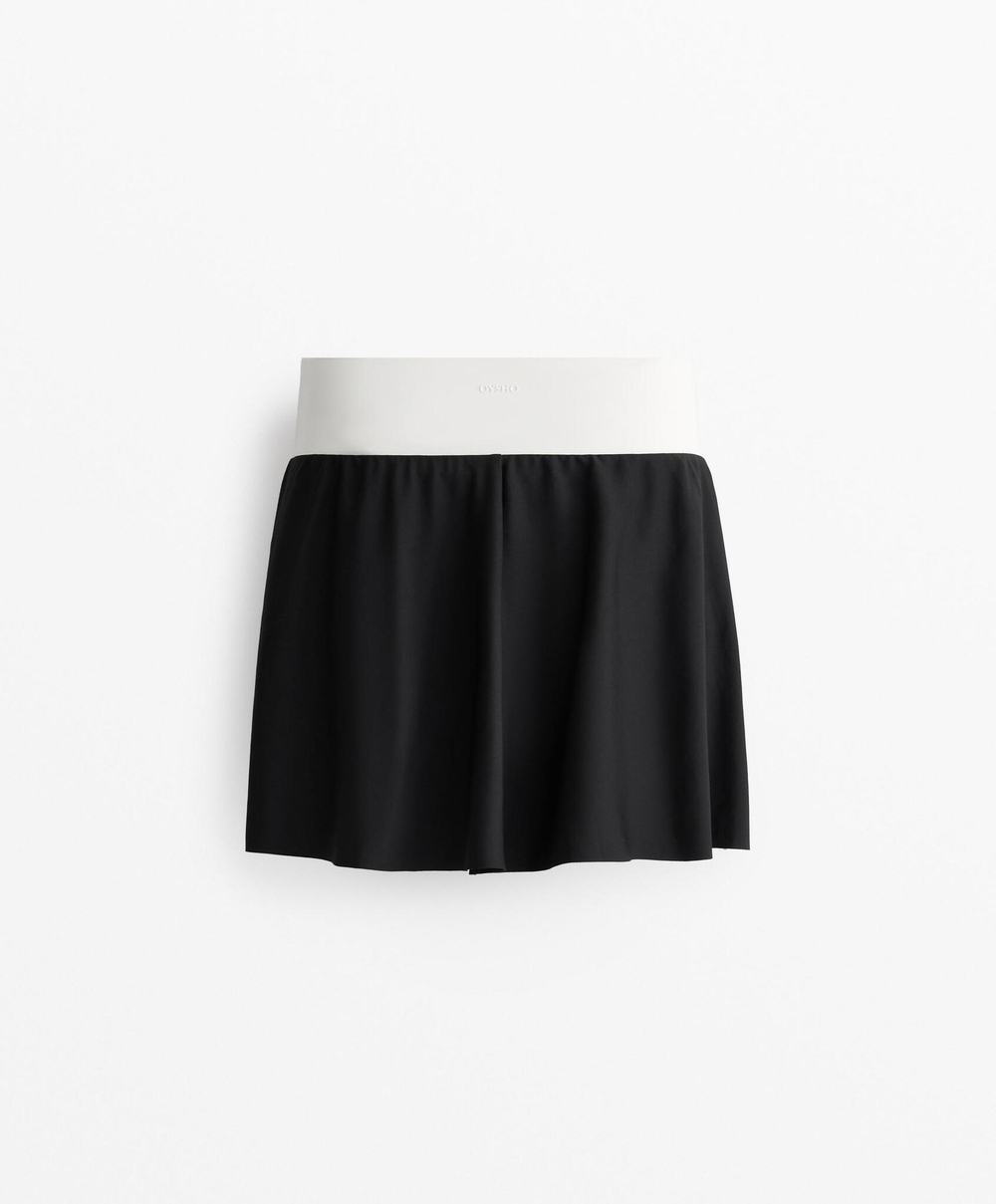 Oysho Юбка Perfect-Adapt V-образного выреза, черный
