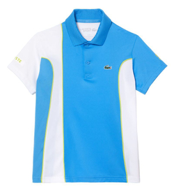 Футболка для мальчика теннисная Lacoste Tennis x Novak Djokovic Jersey Polo - blue/white
