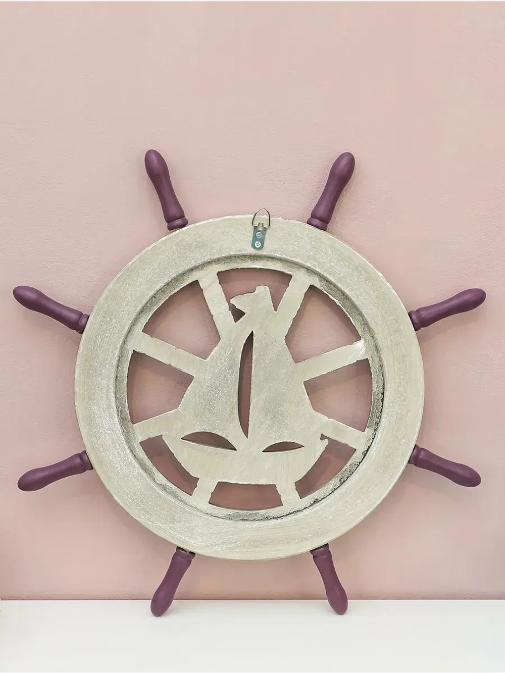 Декор для дома на стену "Штурвал" 43 см