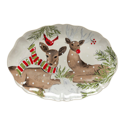 Тарелка Casafina By Costa Nova Deer Friends White df622-whi-g(ta501-01216d)